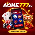 AONE777 GAme feature image contain mobile gaming platform interface with colorful bonus, registration, and payment features