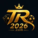 TR2026 Game logo with golden crown, playing cards, poker chip, and 2026.com branding