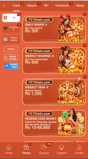 FE786WIN Game Boneses page